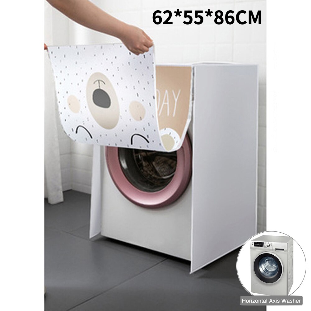 Top Loading/Front Loading Washing Machine Cover for Drum Waterproof Case Dust Cover for Pulsator Bathroom: B Bear