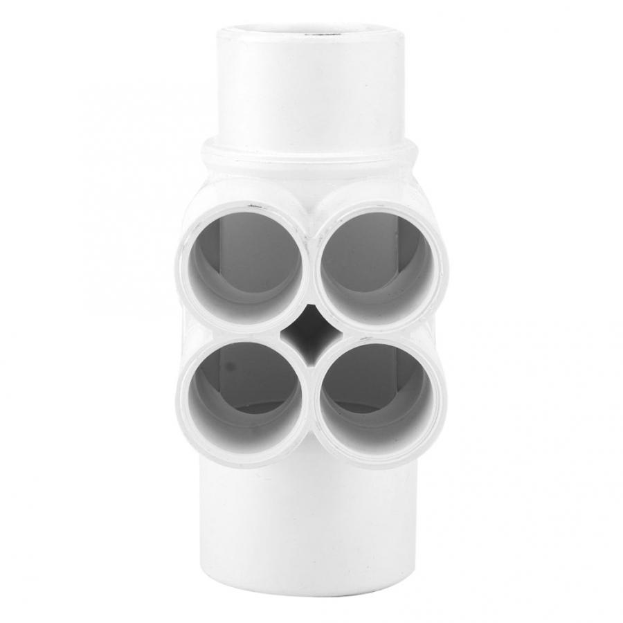 Pool Water Manifold 1.5in 3/4in 4 Port PVC Swimming Pool Plumbing Manifold Water Separator Spa Accessories