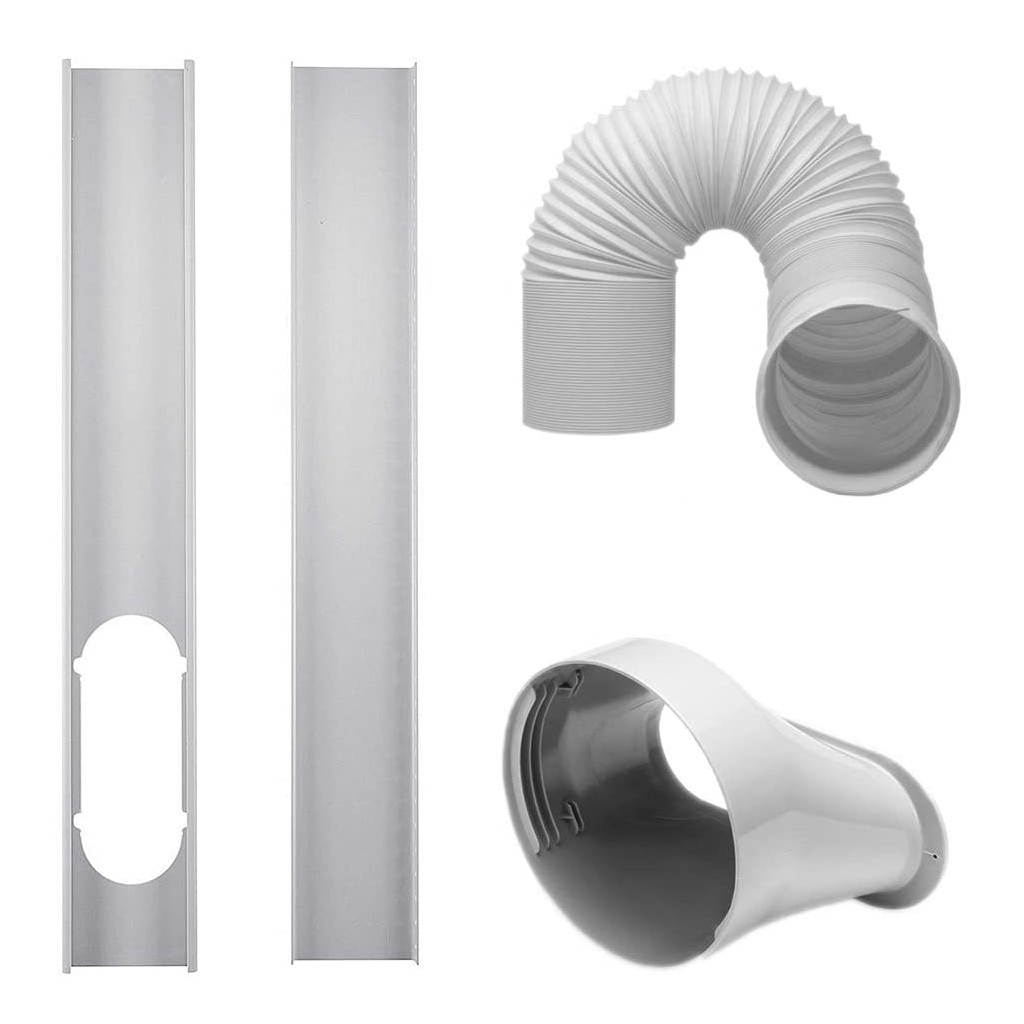 Interfaz de tubo de escape de aire acondicionado conector de tubo de manguera de escape interfaz de tubo de aire acondicionado Placa de Kit de deslizamiento de ventana: Default Title