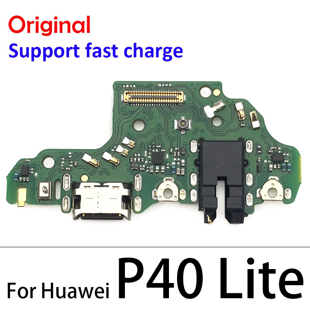 100% Origineel Voor Huawei P9 P10 P20 P30 Pro Lite Plus P20Pro P40 Lite E Usb Opladen Socket Port Dock lader Connector Board: P40 Lite  Original