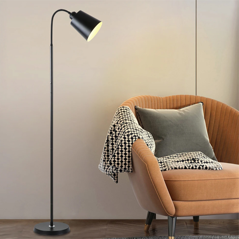 Moderne gulvlampe justerbar svanehals led sofa gulvlamper jernmaling gulvlampe hotel stue soveværelse