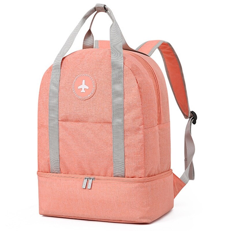 -Men Women Multi-Function Travel Backpack Fitness Bag Travel Large Capacity Waterproof Clothes Shoes Storage Bag: Orange