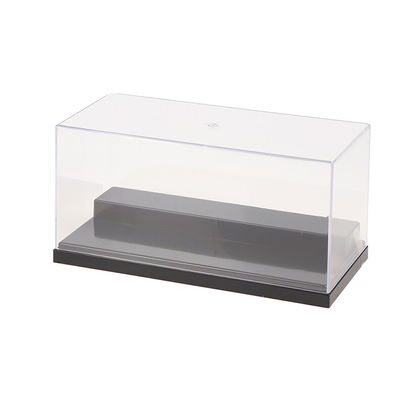 Transparente acryl-vitrine, 2 -stufig, aus plexiglas, staubdicht, für modellautos, actionfiguren und sammlerstücke 1 pc: Schwarz