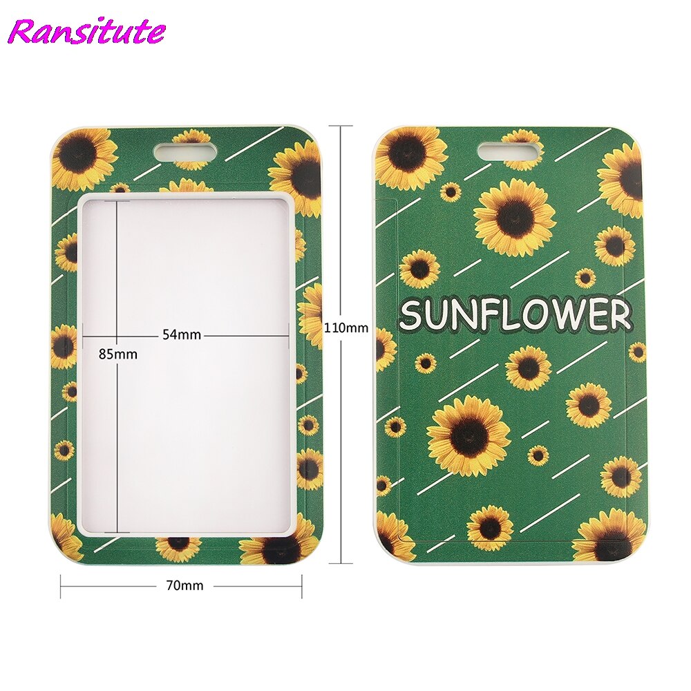 Ransitute  r1488 grön solros dold funktionsnedsättningskort id -innehavare visitkort bil nyckelring nyckelring hållare smycken: 1