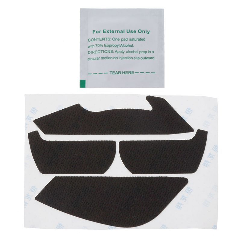 Cinta antideslizante negra para ratón, pegatinas laterales para patines, almohadillas resistentes al sudor para ZOWIE GEAR S2 Mouse C26, 1 Juego