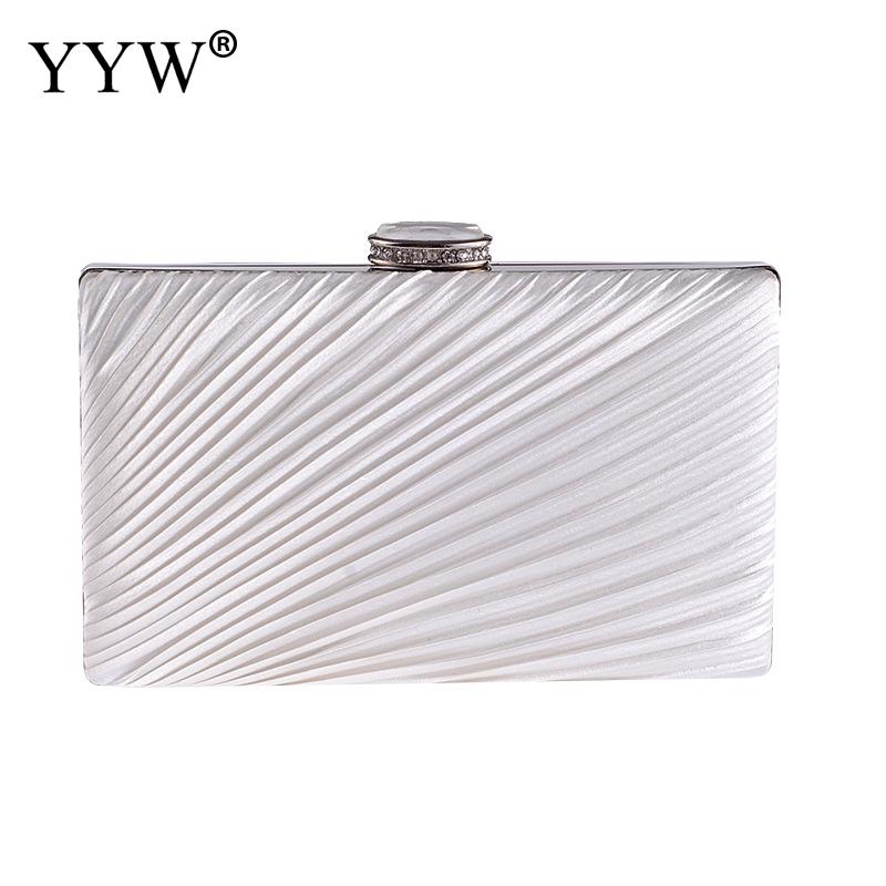 2022 Doos Koppelingen Keten Handtas Vrouwelijke Schoudertas Mode Paars Crossbody Tassen Voor Vrouwen Avond Party Wedding Clutch Purse: white