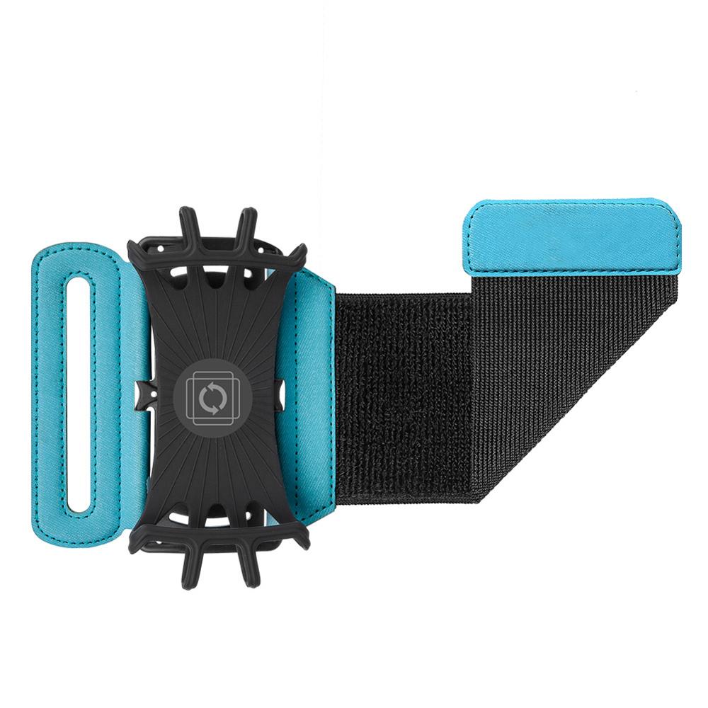 IKinHo Wristband Phone Holder for iPhone/Samsung/Google,180 degree rotation Great for Hiking Biking Walking Running Arm band: Blue