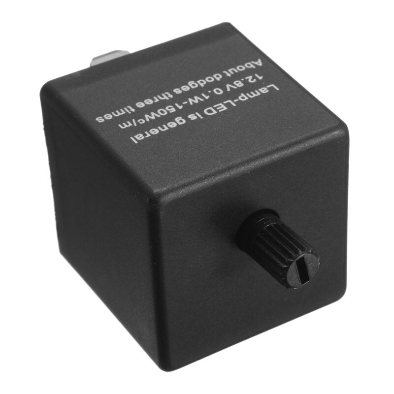 Relé de Flash intermitente de coche ajustable de 12V y 3 pines para Indicador de luz intermitente
