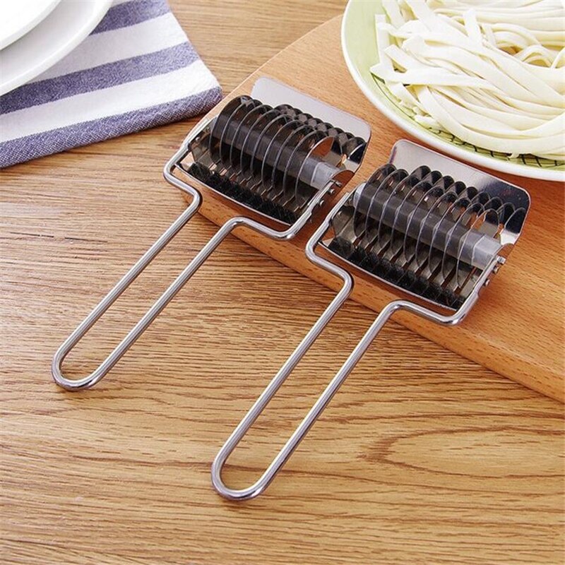 Stainless Steel Manual Pasta Non-slip Handle Cutter Pressing Machine Noodle Cut Shallot Cutter Spaetzle Pastry Tool For Kitchen