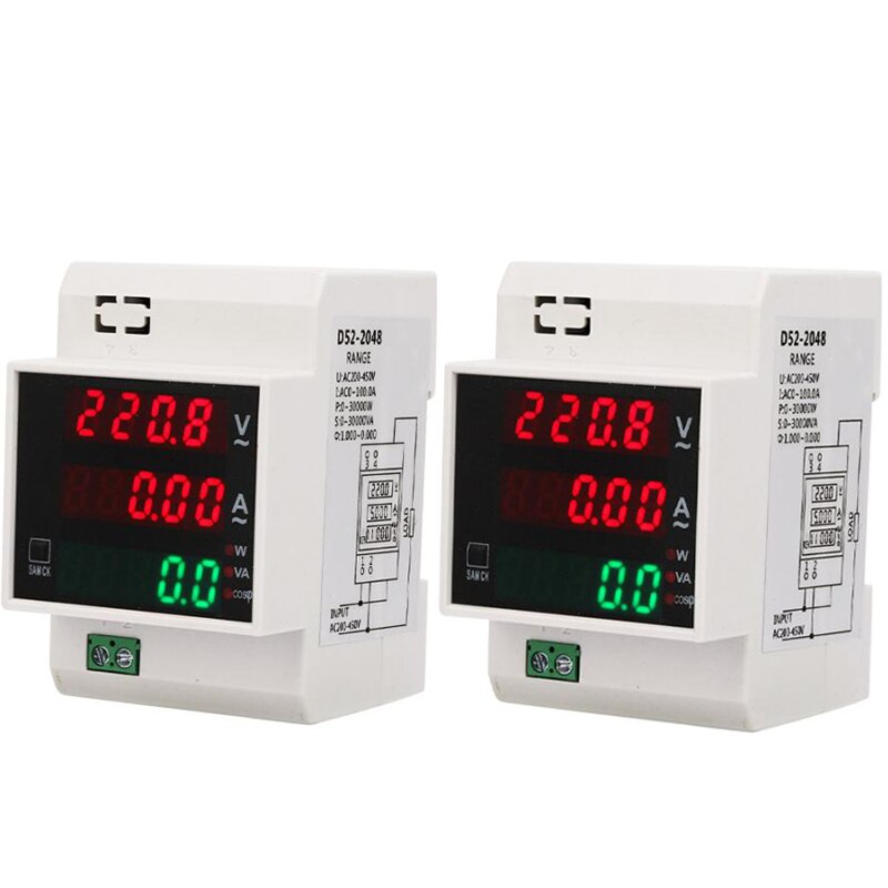 Digitale Energiemeter Din Rail Led Actieve Power Factor Multifunctionele Power Ontmoette Power Meter