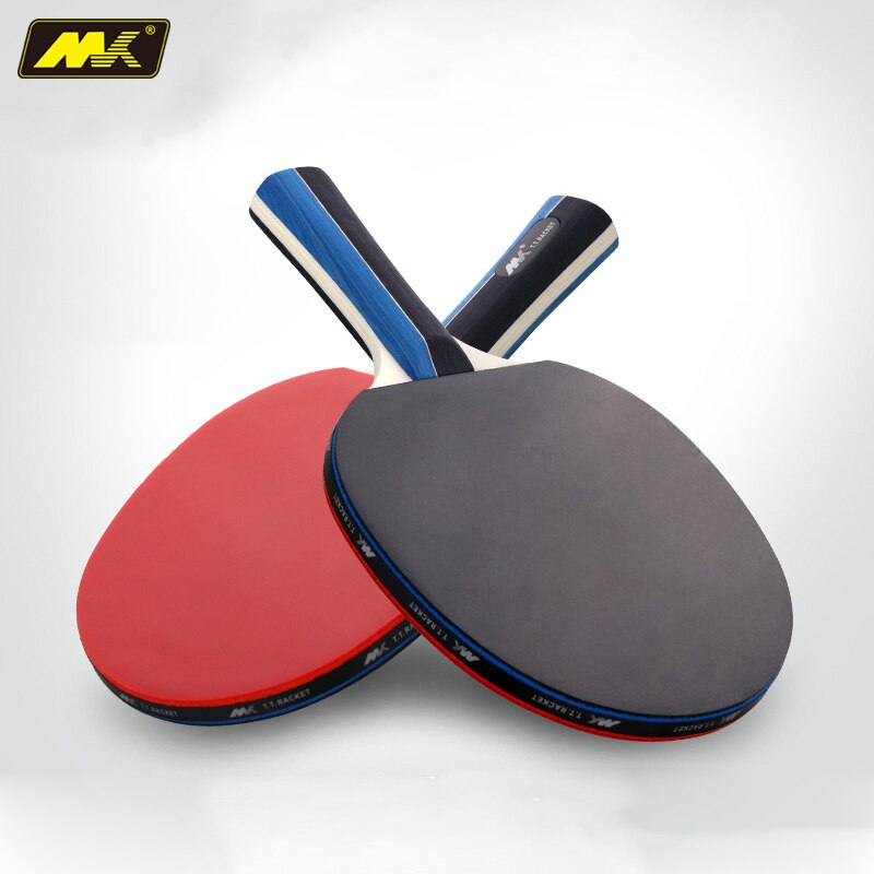 Raquette de Tennis de Table Double Face, 2 pièces améliorées, en caoutchouc, raquette de Tennis de Table, légère, puissante, recommandée: 2 FL Handle