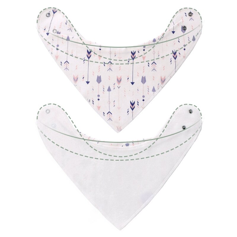8 Pcs Baby Newborn Feeding Bibs Soft Cotton Saliva Towel Toddler Triangle Scarf
