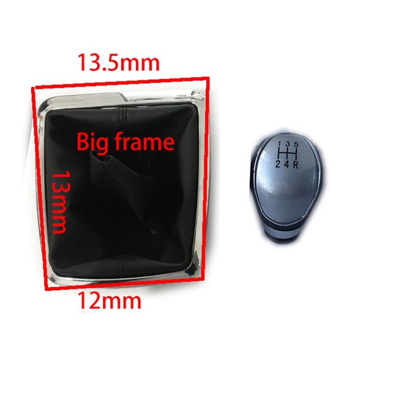 5/6 Speed Car Shift Gear Knob Lever Gaitor Boot Cover For Ford Focus 2 MK2 FL MK3 MK4 MK7 KUGA GALAXY FIESTA TRANSIT: silver 5 big frame