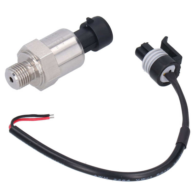 Pressure Sensor Transmitter Transducer Sender 1/4in Interface Water Air Oil Medium DC12-24V Water Pressure Sensor