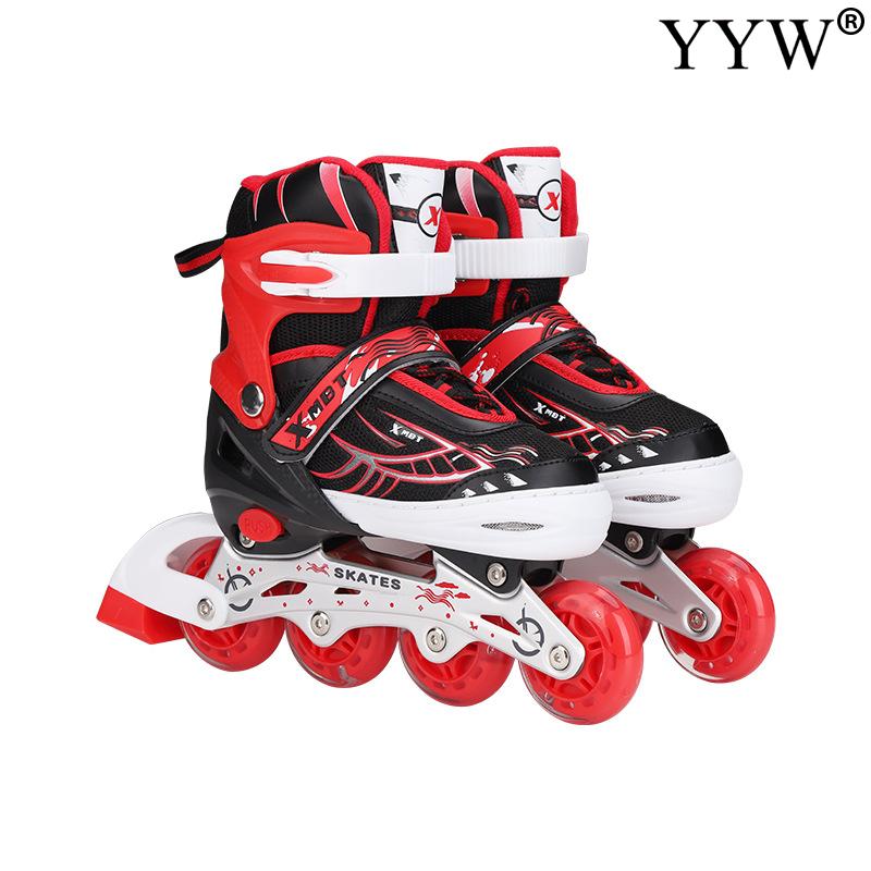 Kinderen Inline Skates Rolschaatsen Rollen Outdoor Beginner 4 Wielen Abec-5 Met Staart Brake Jongens Meisjes Unisex Wielen Schoenen
