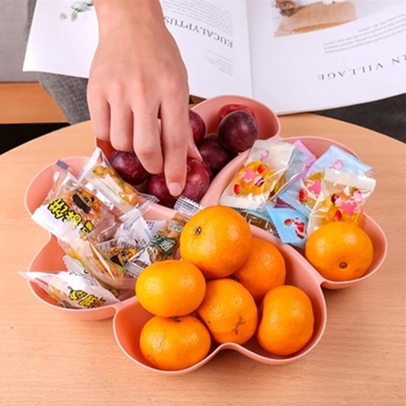 Heart Shaped Fruit Platter Plates Storage Box Dried Fruit Snack Plates Divided Candy Dessert Plate Container#1