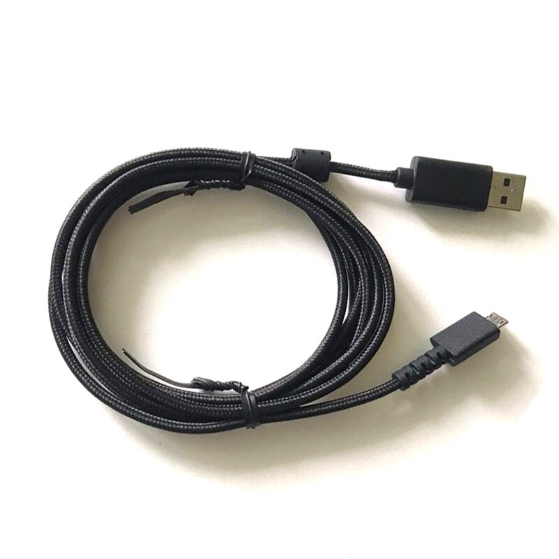 Kestävä punottu usb-hiiren kaapeli musta latausjohto logitech  g502 lightspeed -langattomille pelihiirille