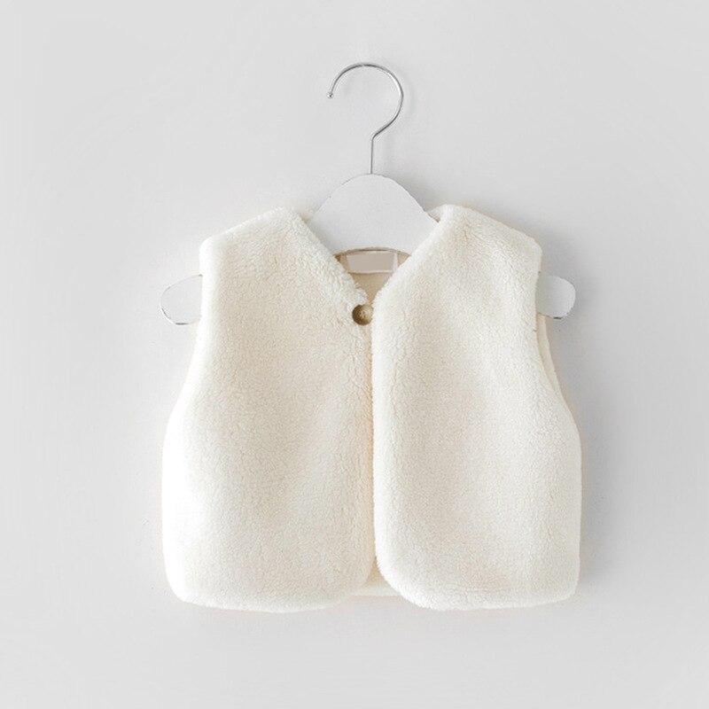 Winter Baby Meisjes Dikker Vest: Beige / 73(6-12m)