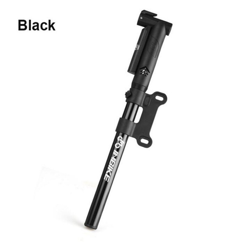 Inbike cykelpumpe med måler bærbar cykel luftpumpe cykel mtb pumpe landevejscykel bomba bisiklet bomba de air bicicleta pompa: Sort