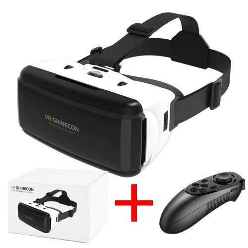 VR Shinecon G06 Virtual Reality Glasses 3D VR Smartphone Headset Helmet Goggle Video Game Box For iPhone Android Smart Phone: VR With Controller B