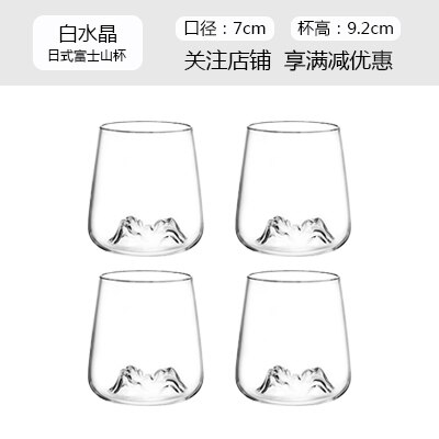 Vasos de cristal de estilo nórdico, vasos dobles transparentes, creativos, aptos para beber, gobetas y Verres, EK50GC: WHITE 4 pieces