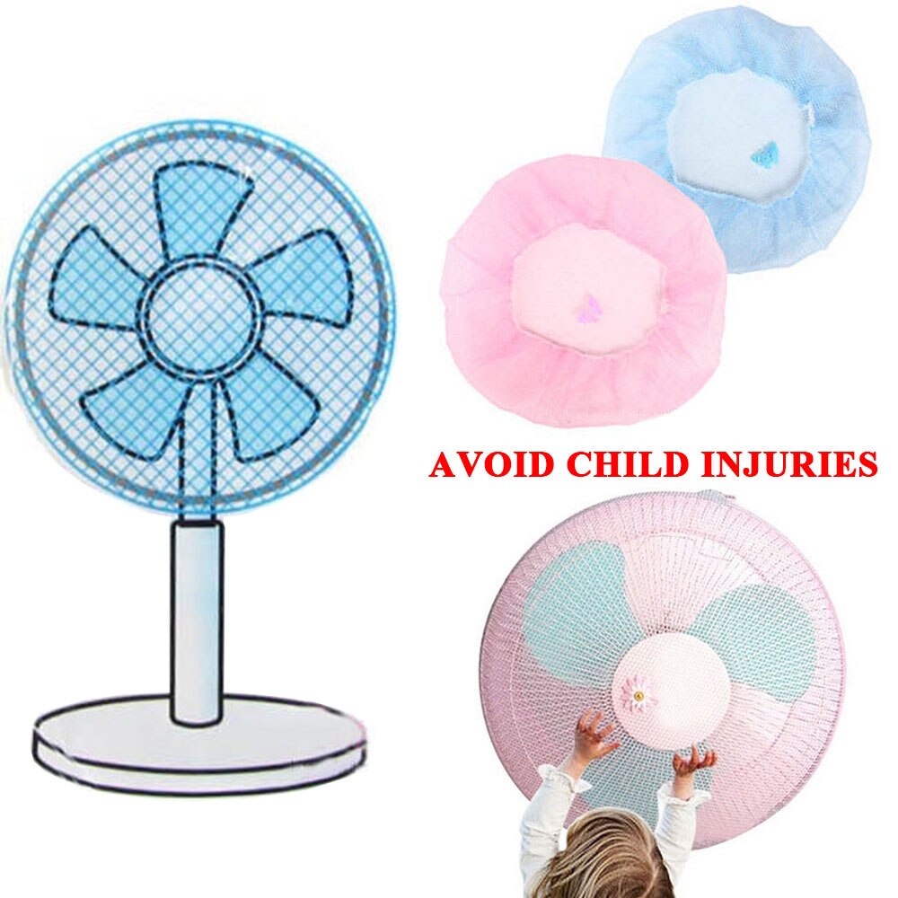 Fan Guard Stofkap Fan Security Cover Fan Netten Cover Roze/Blauw Nylon Huishoudelijke Wasbare Familie Veiligheid Baby Stof covers