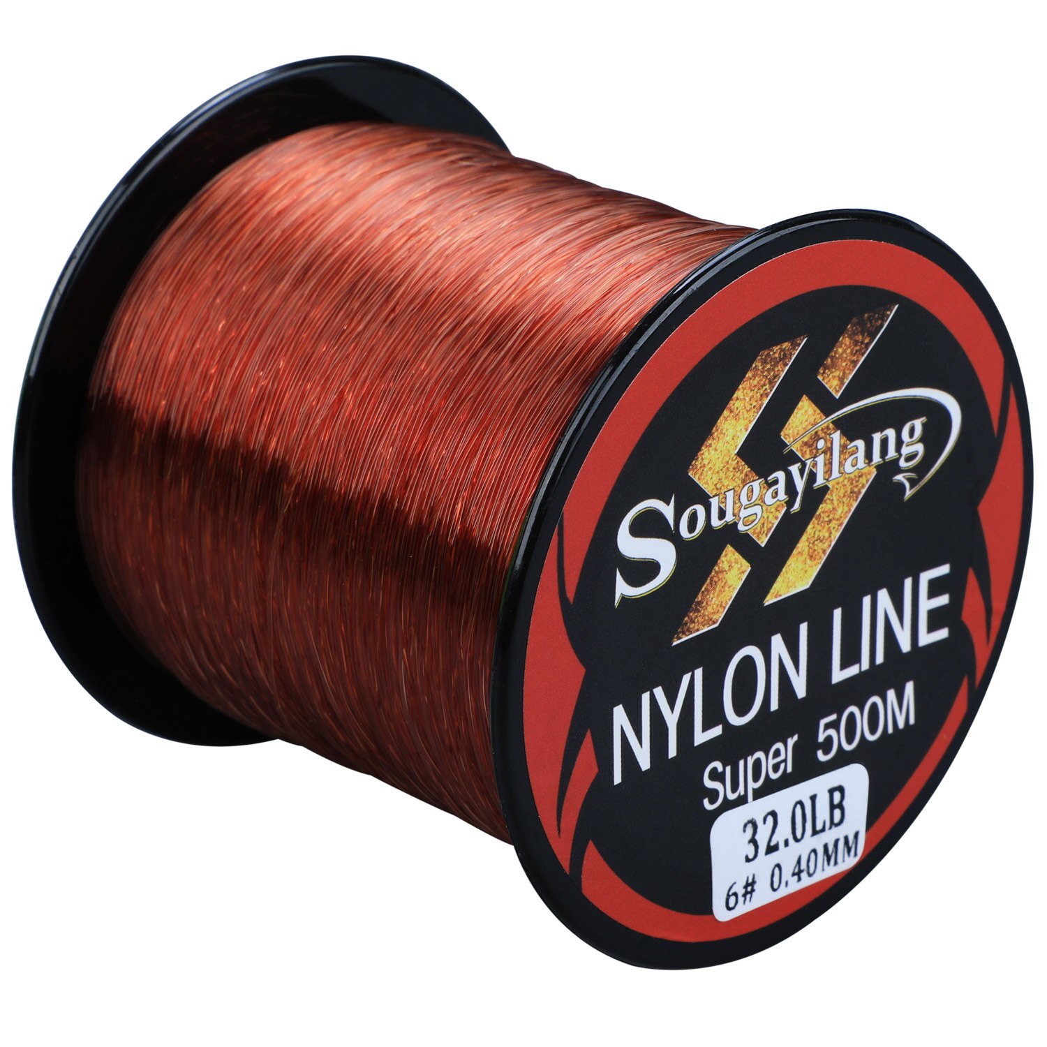 Sougayilang 500m nylon fiskesnøre 11-36.3lb fiskeline fører line synkende line fiskeline glat pesca: Blomme / 36.3lb 0.45mm