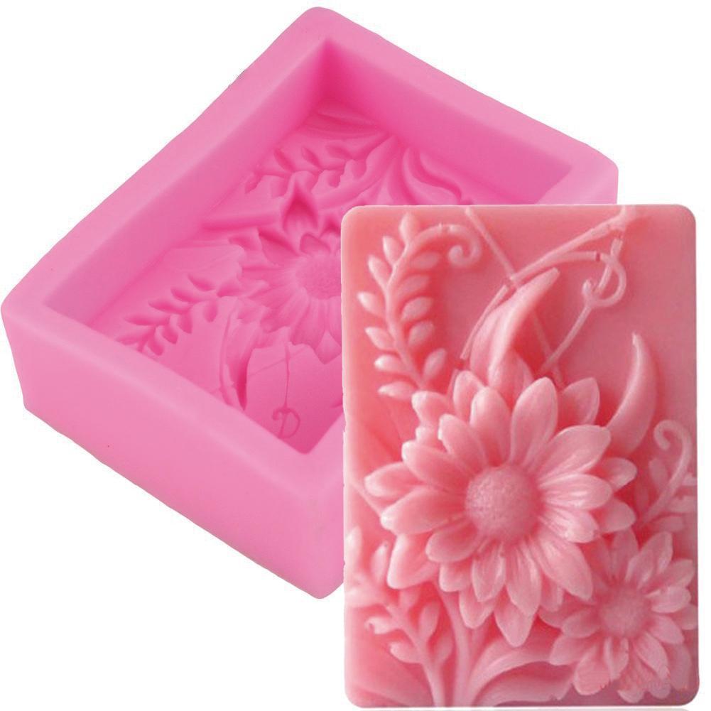 3D Silikon Seife Schimmel Blume Sonnenblumen Süssigkeit Formenbau DIY Kerze Blume Seife Schimmel Schimmel