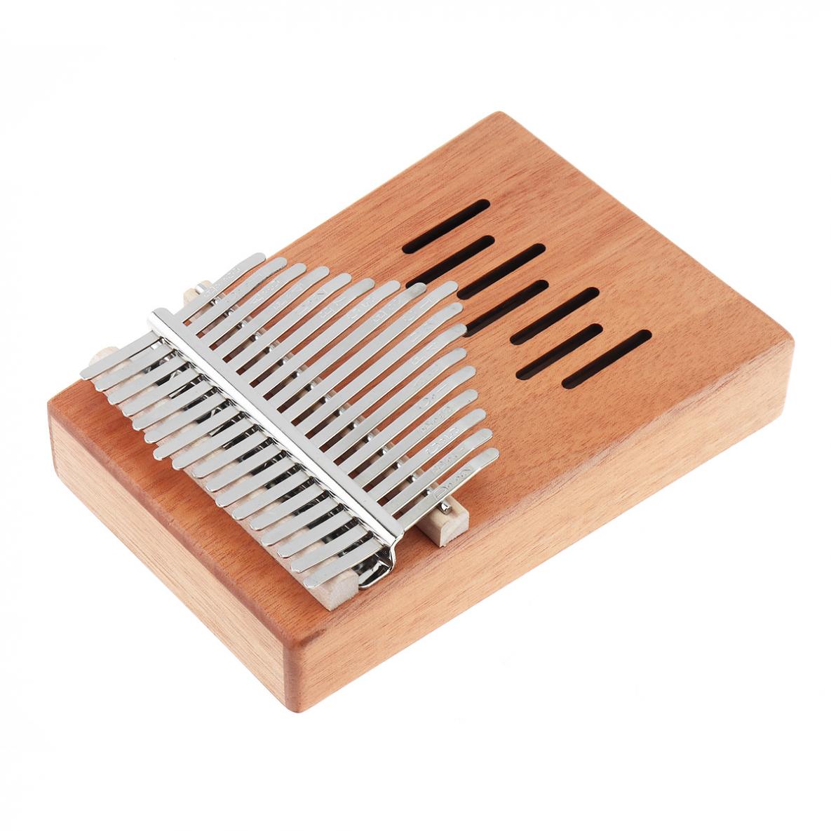 17 Key Kalimba Single Board Mahogany Waterfall Sound Hole Mbira Thumb Piano Mini Keyboard Instruments