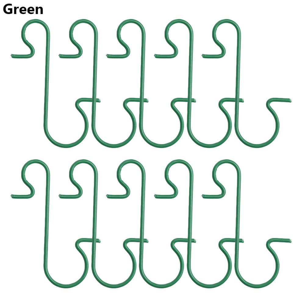 Hangers Home Party Metal Christmas Tree Hanging Xmas Tree Decoratio Christmas Ornament Hooks Stainless Steel Hooks: green
