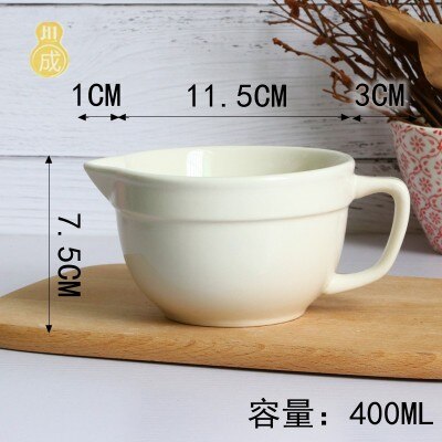 Cuenco de cerámica para fruta, Bol para sopas y ensaladas, cocina, jarra de leche, tazón mezclador de huevo, tazas de café, taza de leche, Espumador de leche: Creamy-white