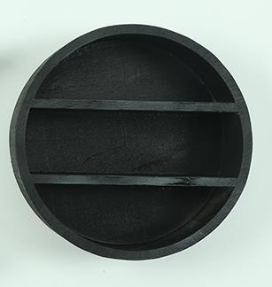 Estante de Luna Triple de madera para decoración de pared, estante de madera de fase lunar, estante de aceite esencial de luna creciente, Estilo bohemio: round moon