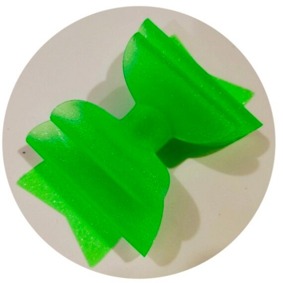 3,5 zoll Wasserdicht Prinzessin Griffe Gelee BöGen Haar BöGen Haarnadeln tanzen Party Bogen Haar Clip matt Strukturierte funkeln BöGen: Grün