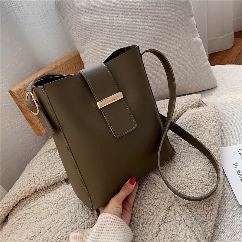 Burminsa brede band zachte emmer schoudertassen voor vrouwen grote capaciteit dames messenger bags werk vrouwelijke composiet tassen