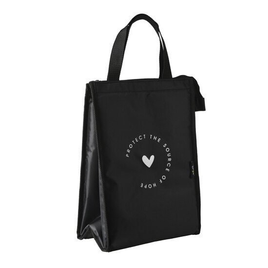 Schwarz stilvolle kühltasche thermische picknick mittagessen handtasche isolierte shop tote kühlen tasche lebensmittel milch dosen halter isolierung eis pack tasche: heart tall