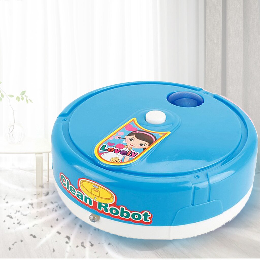 Kids Mini Simulatie Pretend Play Vacuüm Speelgoed Cleaning Floor Gereedschap Schoon Speelgoed Met Verlichting Geluiden: blue