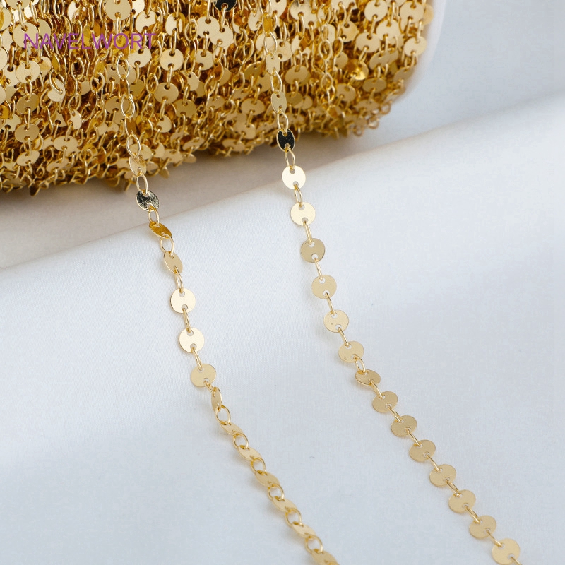 bulkkettingen voor het maken van sieraden, 14K verguld messing metalen losse kettingen DIY handgemaakte sieraden maken van benodigdheden