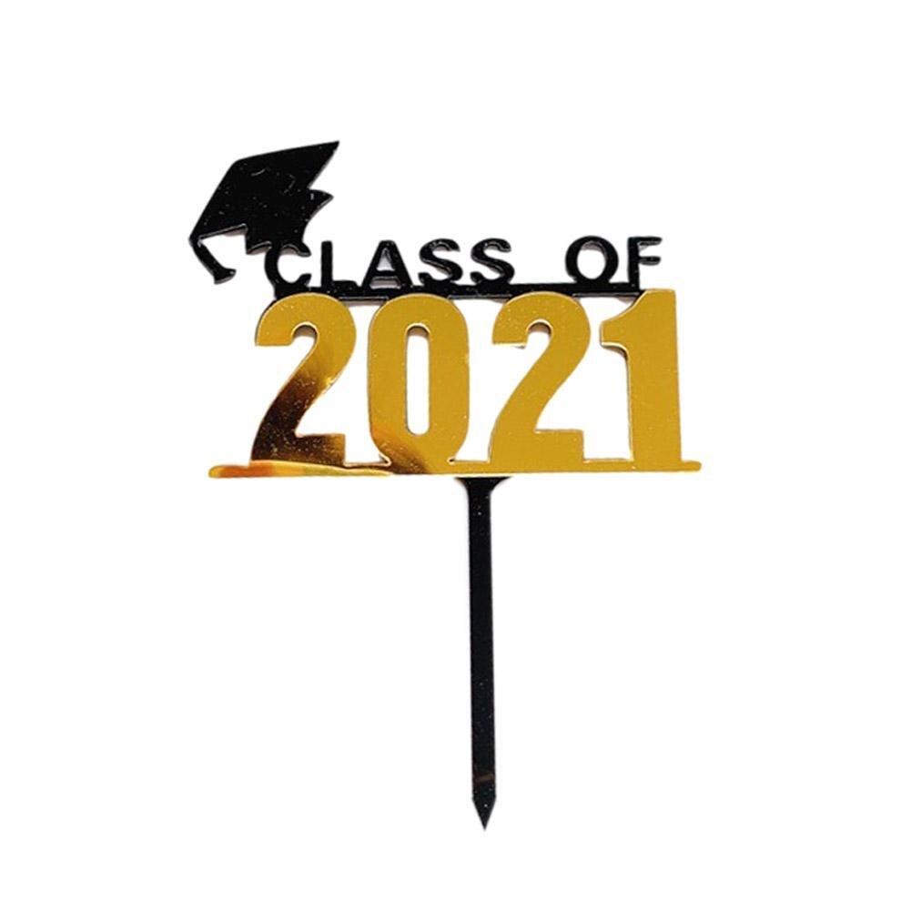 Class of Cake Topper Congrats Grad Acrylic Cupcake Toppers For Graduations College Celebrate Party Cake Decorations: C
