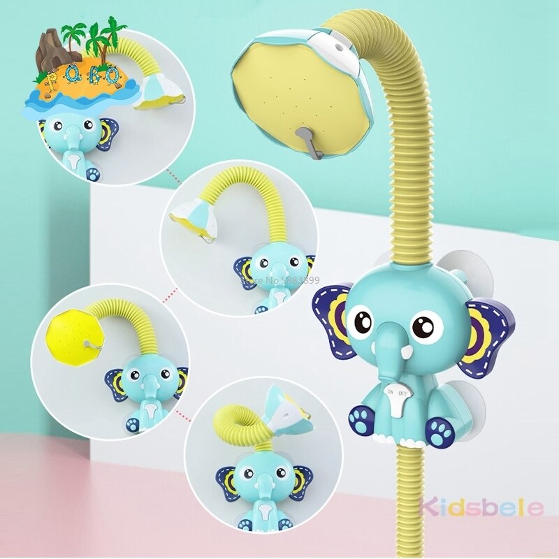 Bath Toys Baby Water Game Elephant Model Faucet Shower Electric Water Spray Toy For Kids Swimming Bathroom Baby Toys