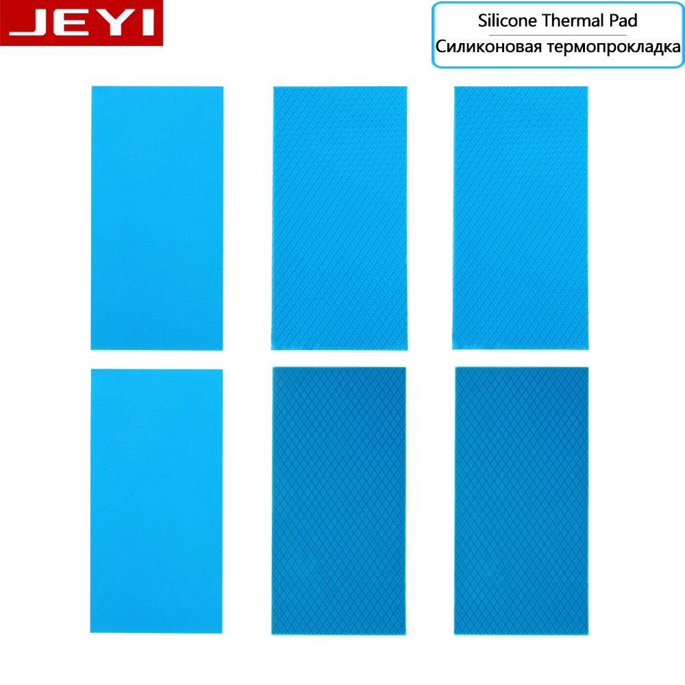 Computer GPU CPU Heatsink Cooling Conductive Silicone Thermal Pad 3Pcs 100mm*50mm Thickness 0.3/0.5/1mm conductivity 6/10W/M-K