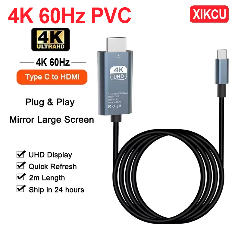 XIKCU USB C To HDMI-compatible Adapter Cable Type ... – Grandado