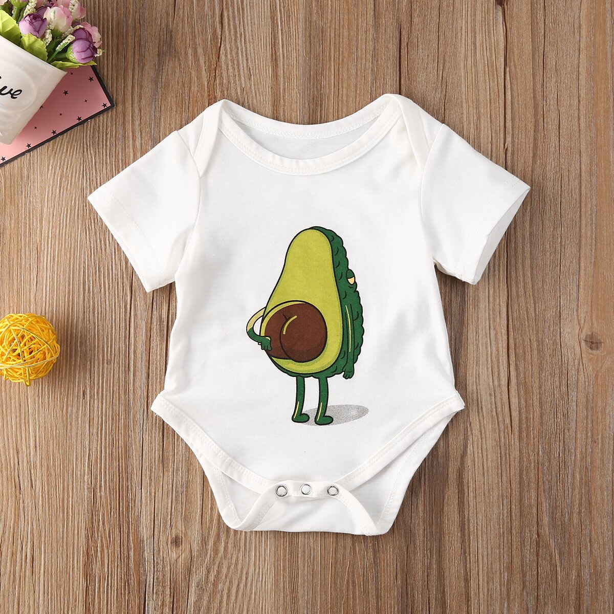 0-18M Nieuw Zuigeling Baby Meisjes Jongens Bodysuits Fruit Print Korte Mouw Katoen Jumpsuits 5 Stijl: E / 6m