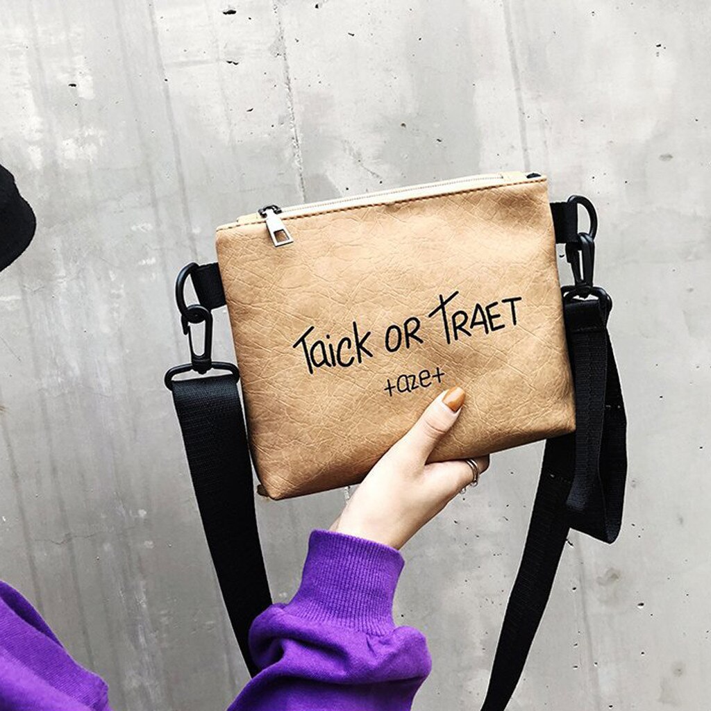 Mujer de de la línea, hombro bolsa chicas de Color sólido carta de ocio bolso de mano