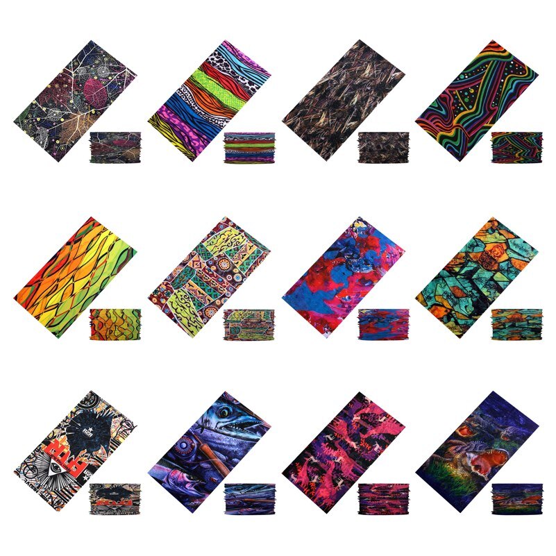 Multifunctionele Polyester Sjaals Gezicht Stofmasker Outdoor Sport Bandana Neck Gaiter Camping Fietsen Hoofddeksels Wandelen Magische Sjaal