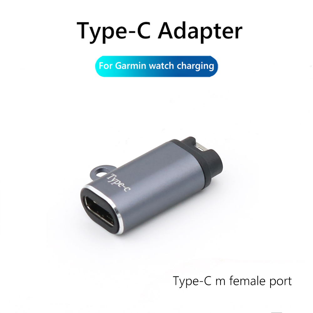 Type C/Micro/ios USB Lader Adapter Voor Garmin Fenix 7/6/5 Instinct 2S Venu 2 Plus EPIX forerunner 745 Horloge Opladen Converter: Rood