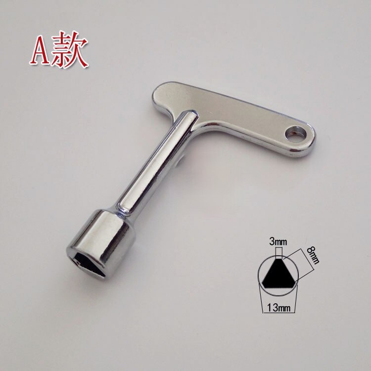 Triangle Key Lock Elevator Key Door Multifunction Electric Cabinet Keys Universal Key: suoju01hj-53x63mm