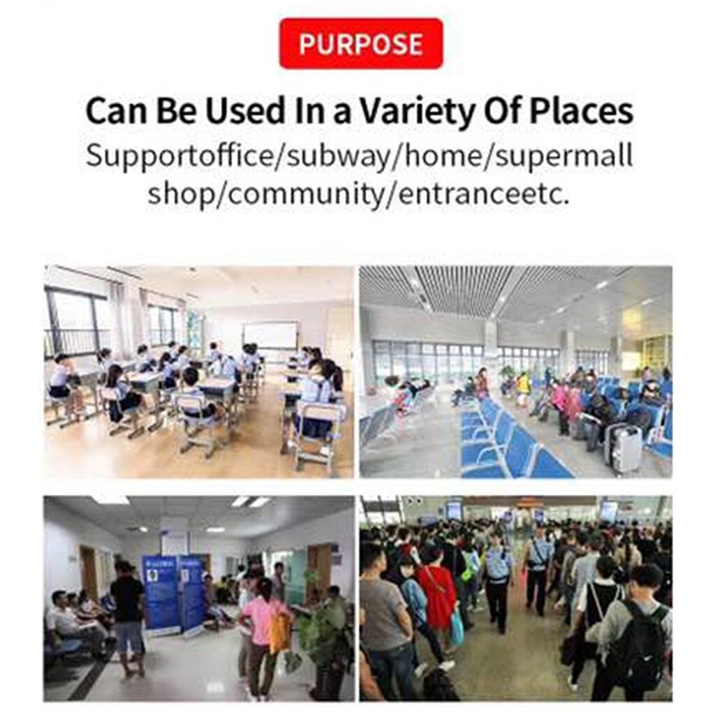 Non-Contact Infrared Temperature Measurement K3 Forehead Thermometer with Fever Alarm for Office Home Supermarket School