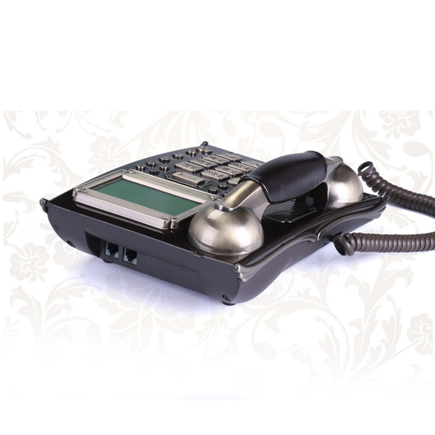 Telefone com identificação de chamadas, função de relógio de alarme, mostramento confidencial europeu antiguidade telemóvel vintage para casa