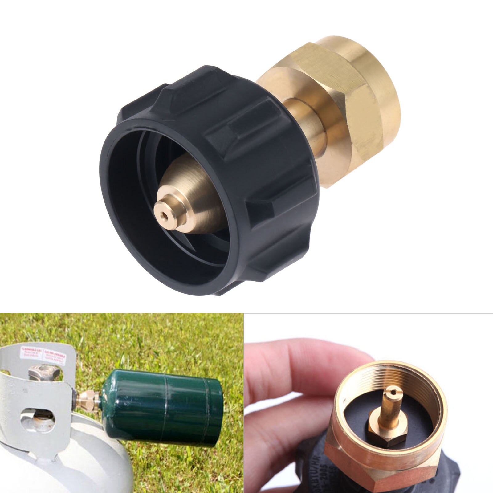 1 LB Propane Refill Adapter for QCC1 Tank and 1LB Gas Bottle Cylinder Outdoor BBQ Grill