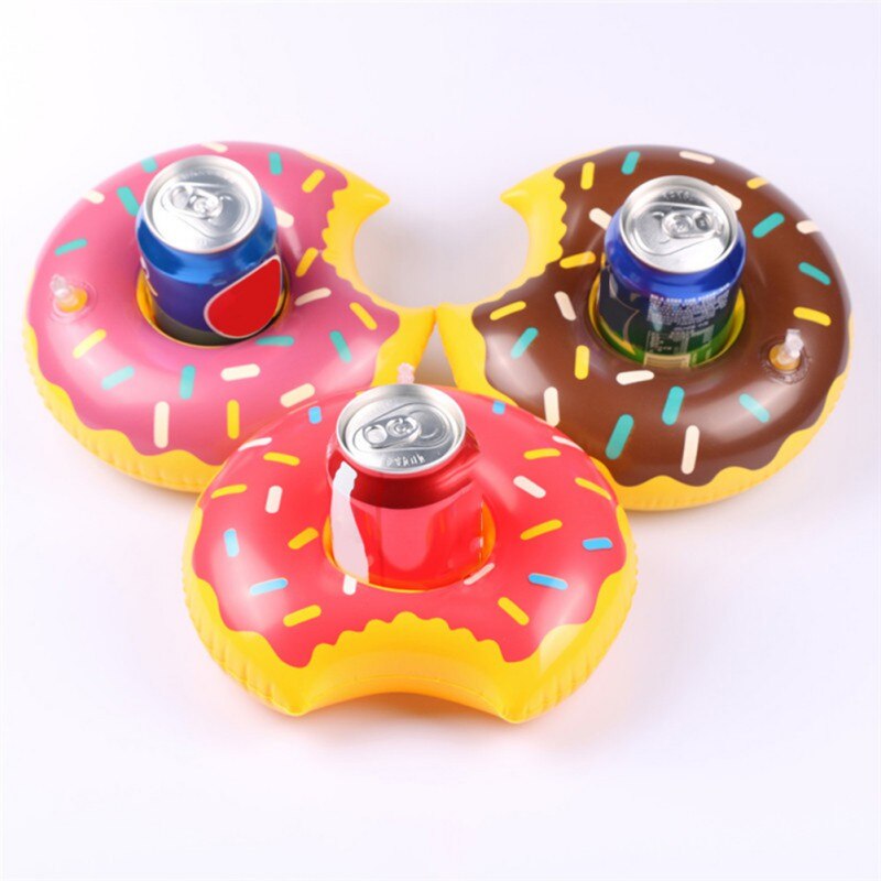 Soporte para Donuts para bebidas, juguete de diversión con agua, balsas de piscina hinchables flotantes para en la playa, portavasos para teléfono para niños, 1 Uds.